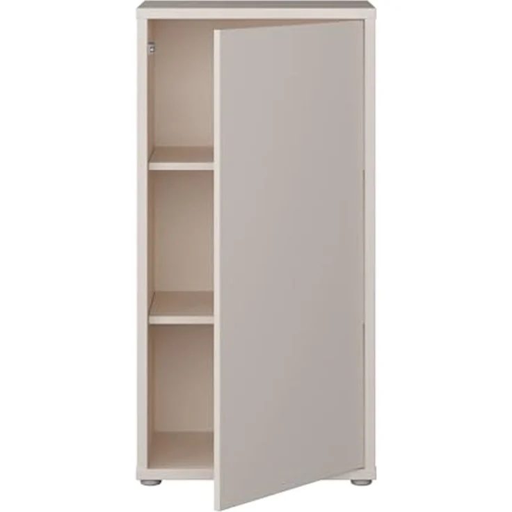Forte Alice Springs schmaler Schrank 50, modern-minimalistisch, 1-türig, Wohn-/Schlafzimmer, Beistellschrank, Holzwerkstoff, Kaschmir Beige, 49,8 cm breit x 99,1 cm hoch x 34,9 cm tief – Bild 5