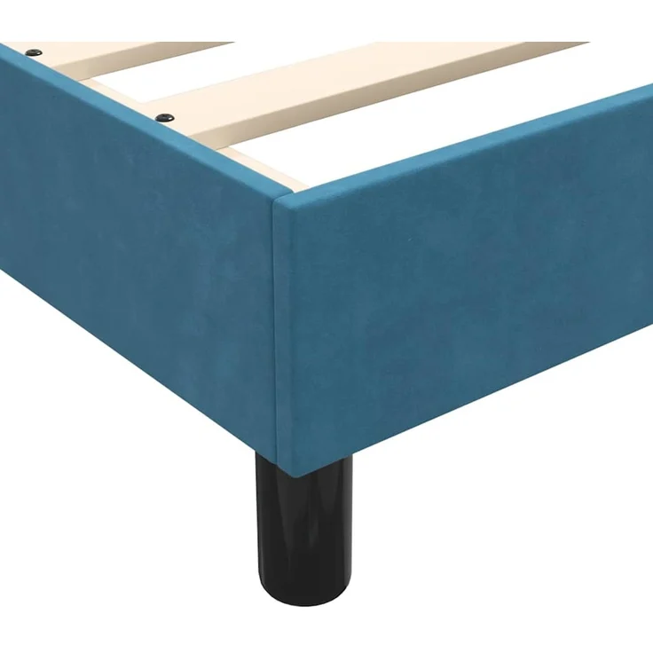 vidaXL Boxspringbett ohne Matratze Dunkelblau 120x220 cm Samt 3315871 – Bild 8