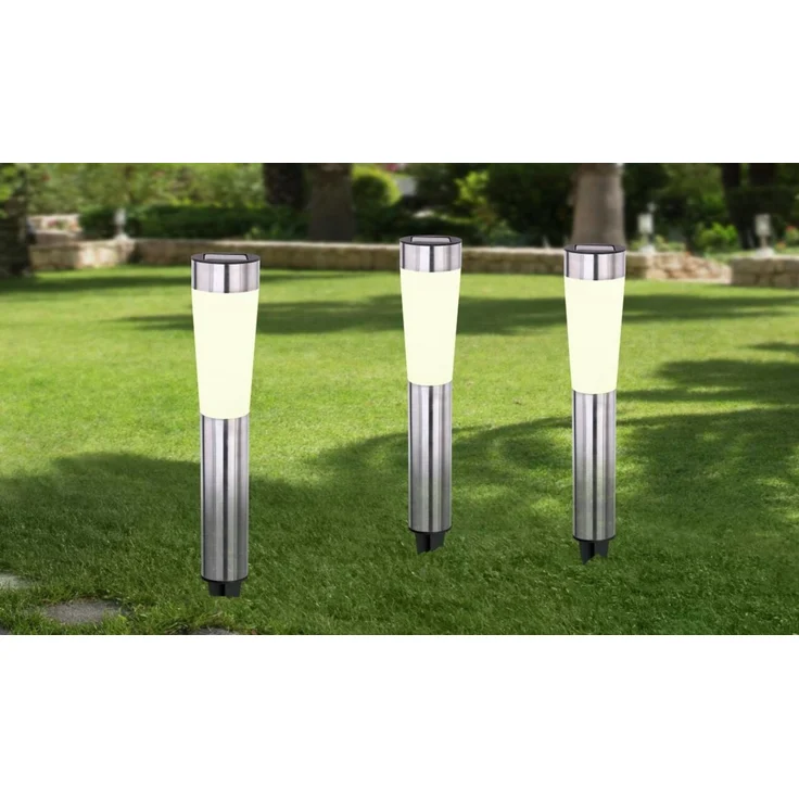 Ambia Garden 'Vision' Solarleuchtenset, Metall silber, LED-Leuchtmittel, Batterie inklusive – Bild 2