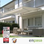 empasa Gelenkarmmarkise "START" manuelle Markise für Balkon, Aluminium-Gestell in weiß