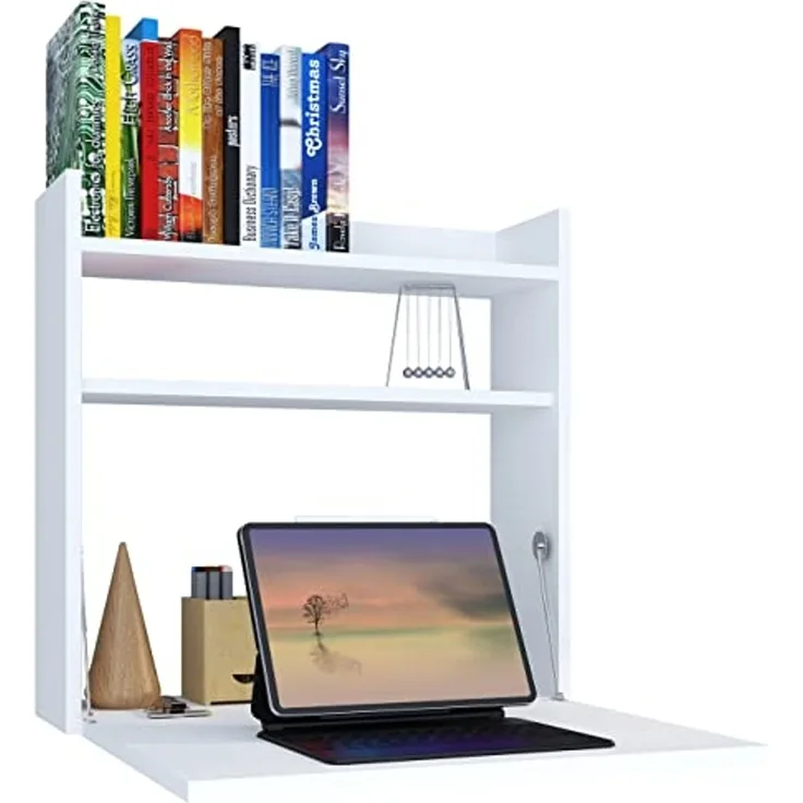 VCM Schreibtisch Dralis 918615 Weiß H. 60 x B. 60 x T. 20 cm
