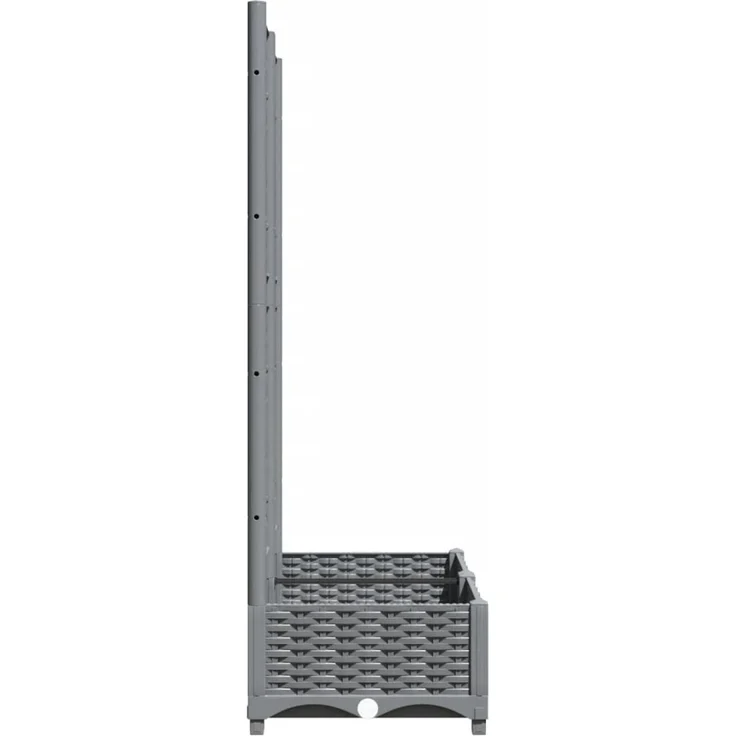 vidaXL Pflanzkübel mit Rankgitter Hellgrau 80x40x121,5 cm PP 153271 – Bild 5