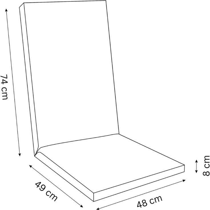 elGiga | KETTtex Hochlehner-Auflage Korsika Grün 123 x 48 x 4 cm – Bild 3