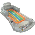 Lounge Designer Luftmatratze 161 cm grau mit Arm/Rückenlehne