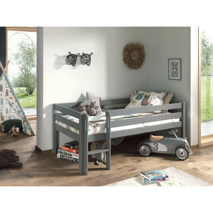 Kojenbett Karolina 208x105x83 Kinderbett Massivholz Grau – Bild 4