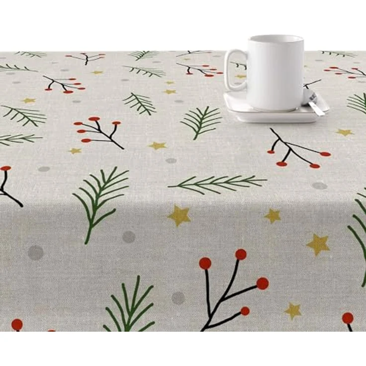 BELUM | Weihnachtstischdecke | Anti-Fleck-Tischdecke | Rechteckig Harz | Tischdecke (laminiert) | Tischdecke | Tischdecke | Heimtisch (300 x 140 cm) – Bild 3