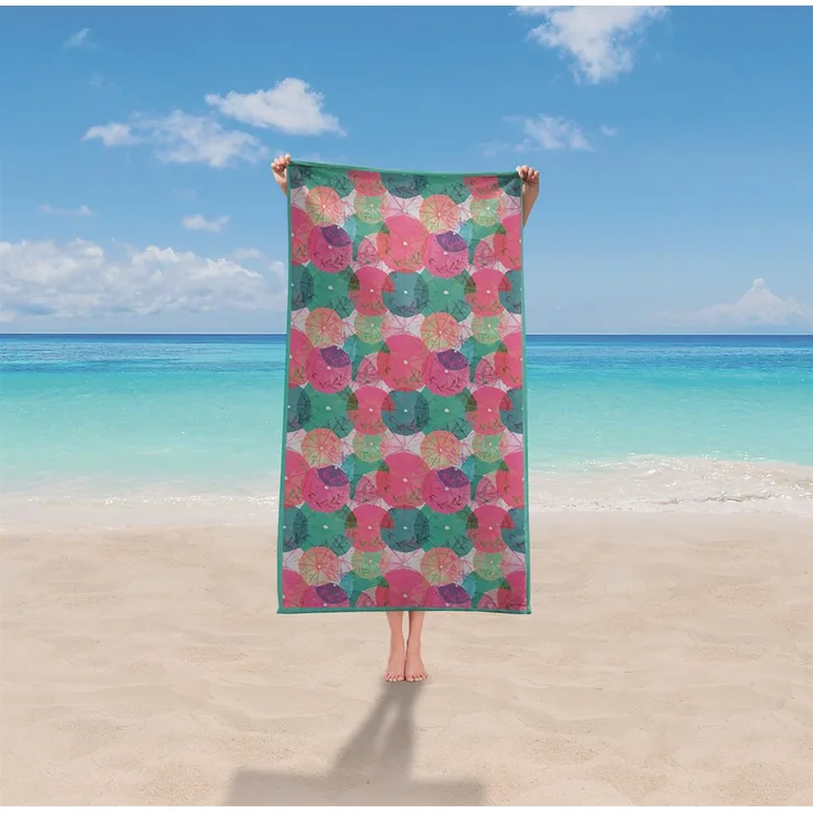Sympathica Family Strandtuch Liegetuch 100x170 Regenschirm Sonnenschirm 6215499