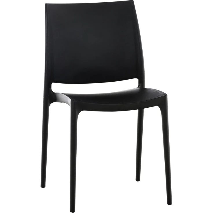 CLP 2er Set Stapelstühle Maya bis zu 130 kg belastbar,schwarz – Bild 2