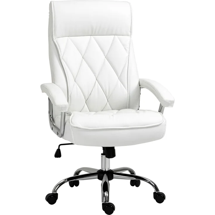 MELAYR, Bürostuhl, ergonomischer Schreibtischstuhl, 66 x 69 x 121 cm, Weiß – Bild 2
