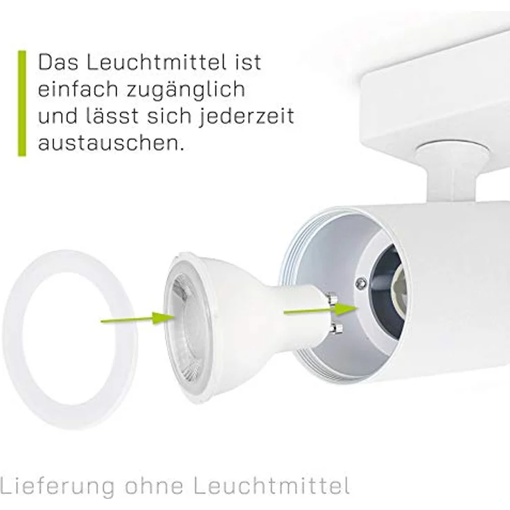 linovum LED Aufbaustrahler TENJO Deckenstrahler 3 flammig weiss Spots drehbar & schwenkbar, Leuchtmittel nicht inklusive – Bild 6