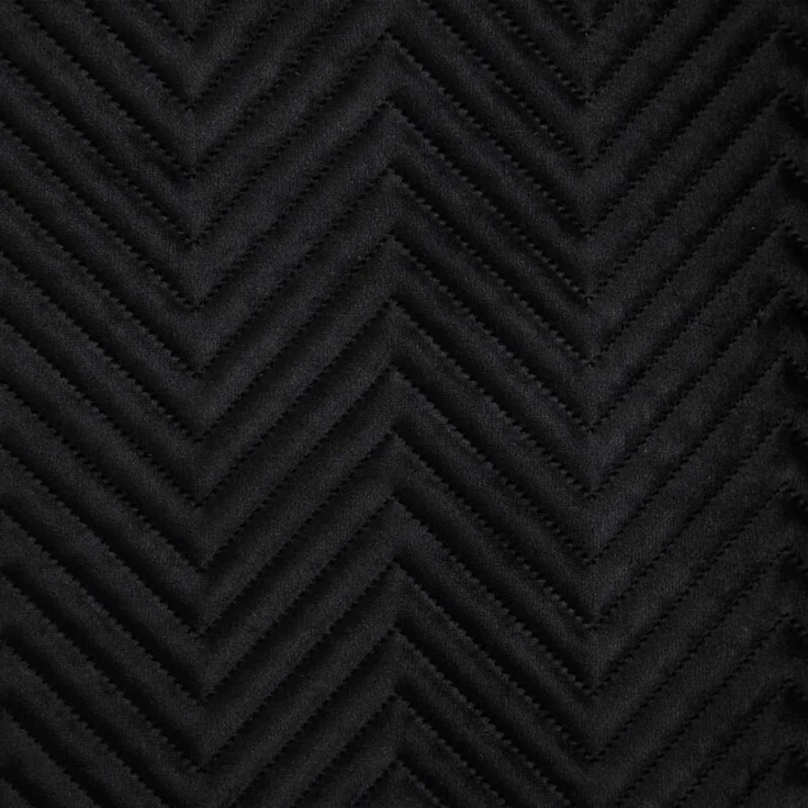 Tagesdecke Velours Samtdecke Gesteppt Steppdecke Klassische Decke SOFIA schwarz 220x240 cm schwarz – Bild 4