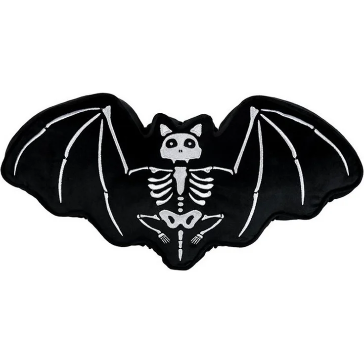Horror-Shop Dekokissen Skelett Fledermaus als Dekokissen 52cm – Bild 1