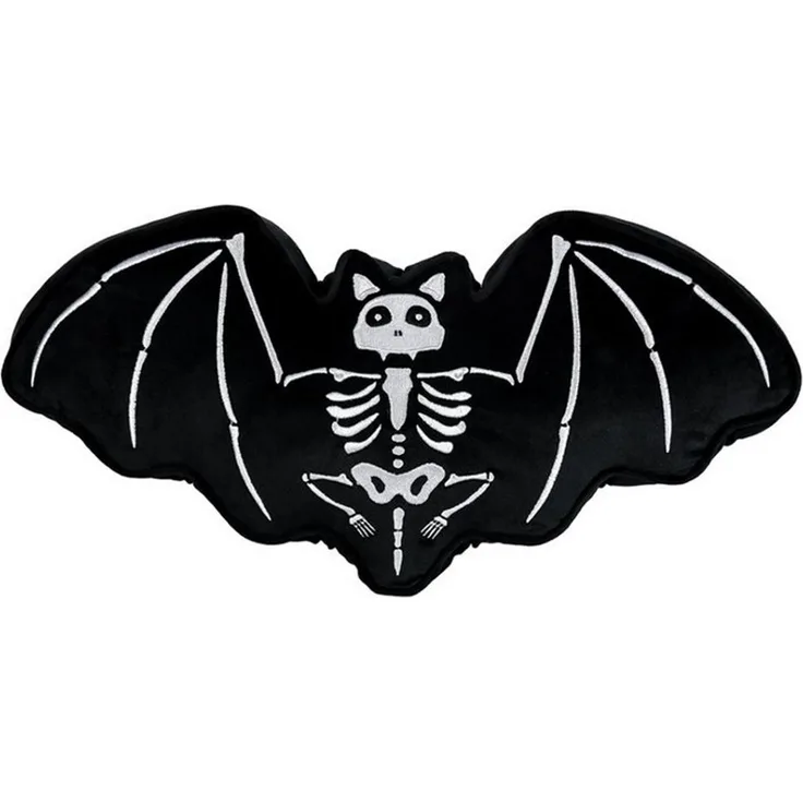 Horror-Shop Dekokissen Skelett Fledermaus als Dekokissen 52cm