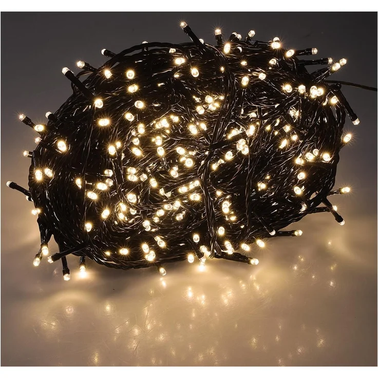 LED Aussen-Lichterkette "CT-ALK600" 60m warmweiß, Kabel schwarz, IP44, 600 LEDs – Bild 2