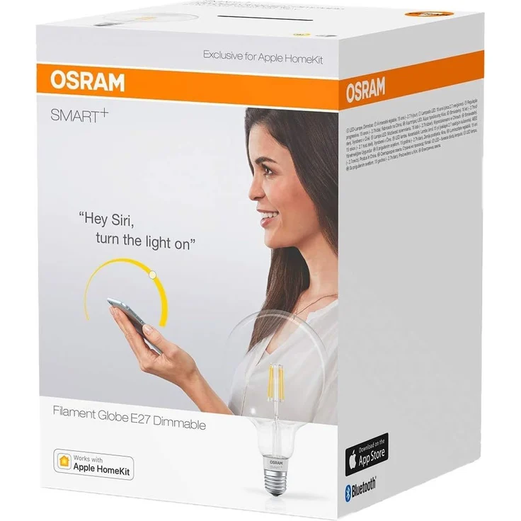 OSRAM SMART+ LED Filament Globe Bluetooth Lampe mit E27 Sockel, dimmbar, ersetzt 50W – Bild 3