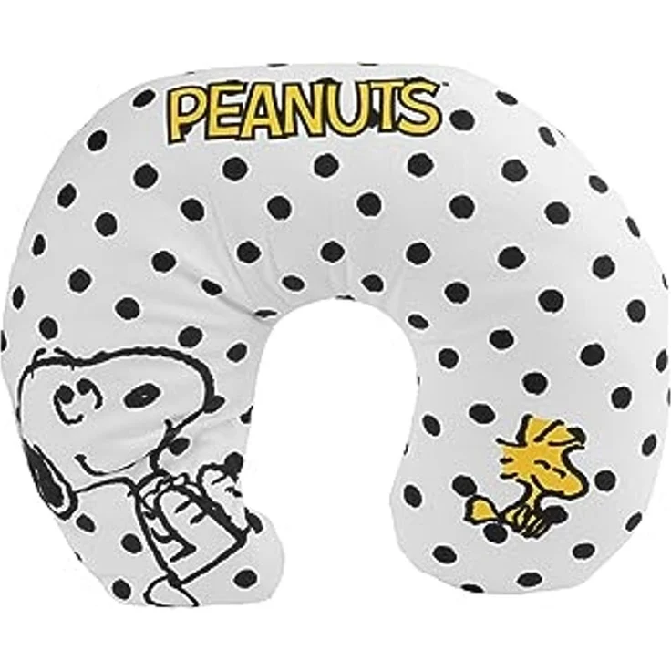 United Labels® Dekokissen Peanuts - Reisekissen Nackenhörnchen Snoopy & Woodstock – Bild 1