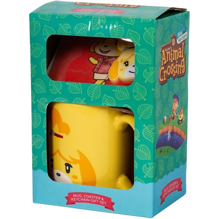 Nintendo Tasse Geschenkset (Tasse, Untersetzer & Schlüsselanhänger) - Animal Crossing