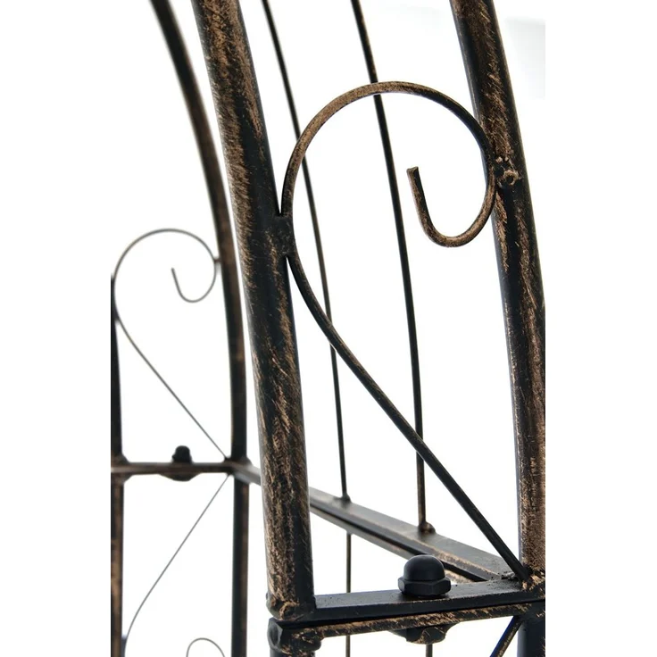 Rosenbogen AACHEN - 148x34,5x260cm, Metall, Bronze | Rankhilfe Rosen Rankgitter Gartendekoration – Bild 6