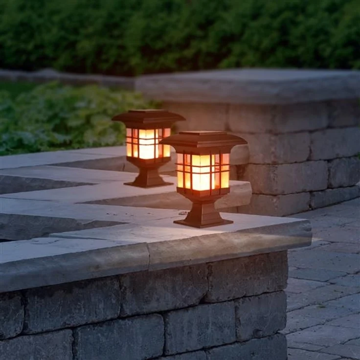 IC Gardenworld LED Laterne 4 in 1 Solar Gartenlaterne mit LED-Licht im Flammeneffekt-Design, LED fest integriert, warm-weiß im Flammeneffekt, zum Stecken, Hängen oder Hinstellen, einfache Montage, kabellos – Bild 11