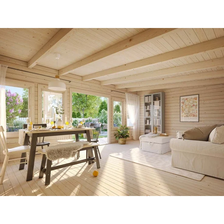 Palmako Gartenhaus Lisa 194 m² Gartenhaus aus Holz Holzhaus mit 44 mm Wandstärke Blockbohlenhaus – Bild 2