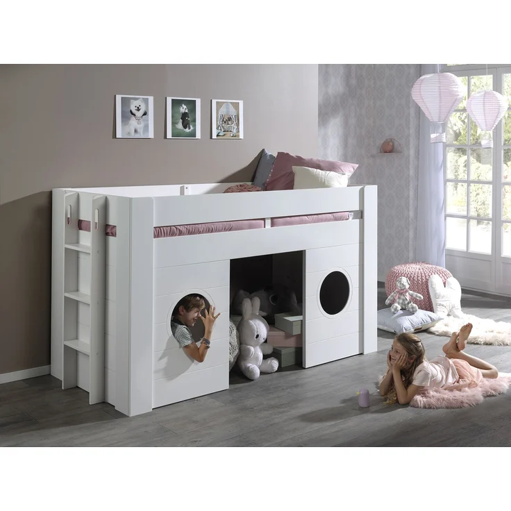 Hochbett Karella 215x96x120 Spielbett MDF Weiß – Bild 6