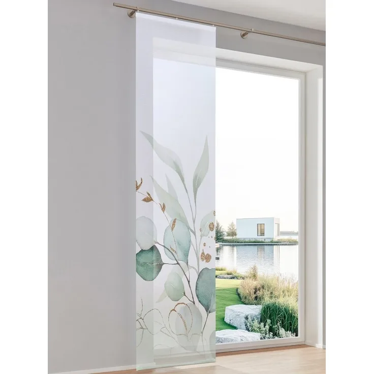 heine Gardine Schiebevorhang. (1 St), Klettband, halbtransparent, Schiebevorhang