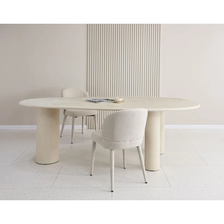Selsey ‘Innations’ Esstisch 230x120 cm, Greige, Mikro­zement-Optik – Bild 7