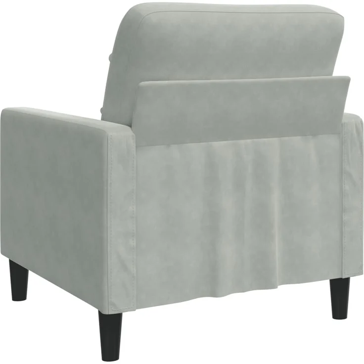 vidaXL Sessel Hellgrau 60 cm Samt 4007604 – Bild 5