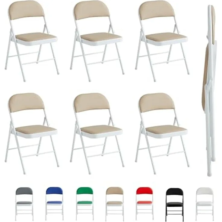 MCC direct Klappstuhl Kunstleder Klappstuhl gepolstert im 1er, 2er, 4er und 6er Set (6 St)