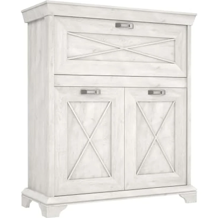 FORTE Kashmir Kommode, Holzwerkstoff, Weiß/Beige, 123 x 143,3 x 48,2 cm – Bild 5