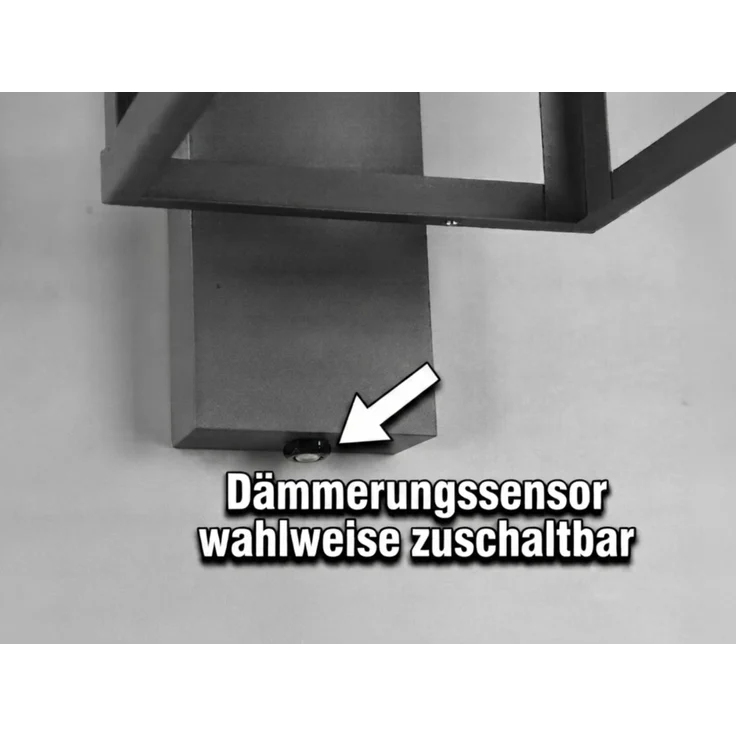 Außenwandleuchte LUNGA Anthrazit in Laternenoptik, Höhe 33cm – Bild 6