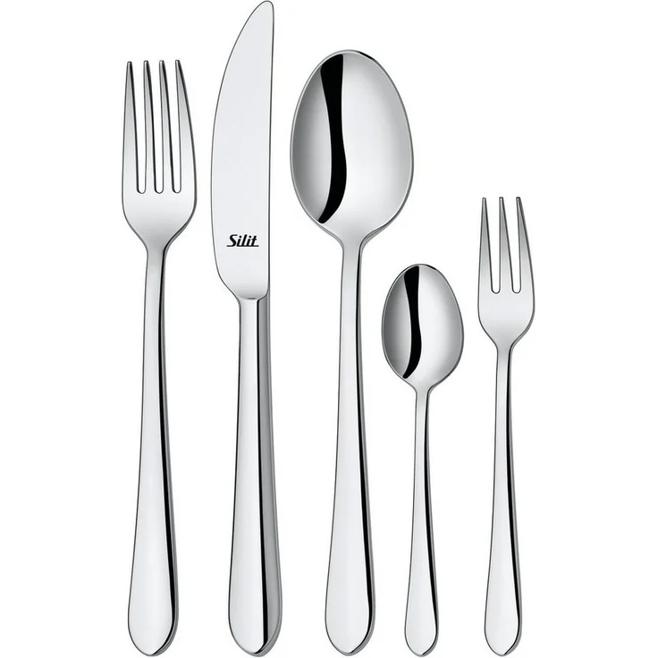 Silit Besteck-Set Midi (30-tlg), 6 Personen, Edelstahl 18/10, Solide Monobloc Tafelmesser, poliert – Bild 5