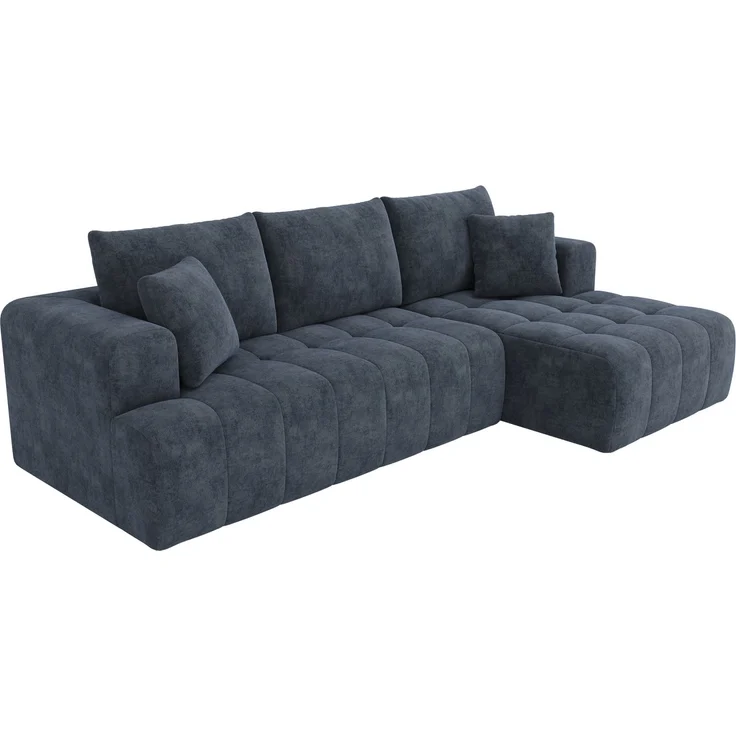 DESVIAE Sofa modular mit 2 Kissen 244,5x79x136 cm Chenille Blau – Bild 7