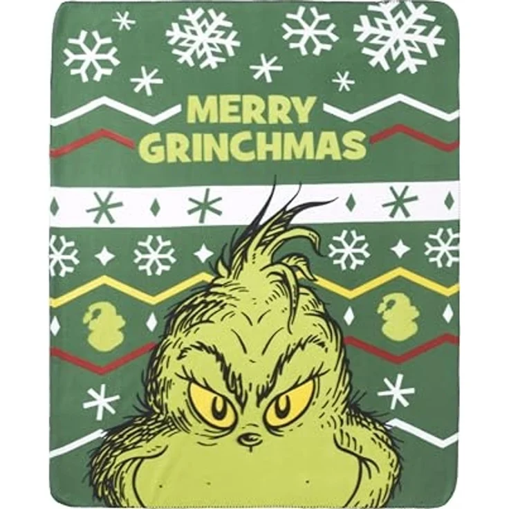 Wohndecke The Grinch Fleecedecke Merry Grinchmas Kuscheldecke 130 x 170 cm, United Labels® – Bild 2