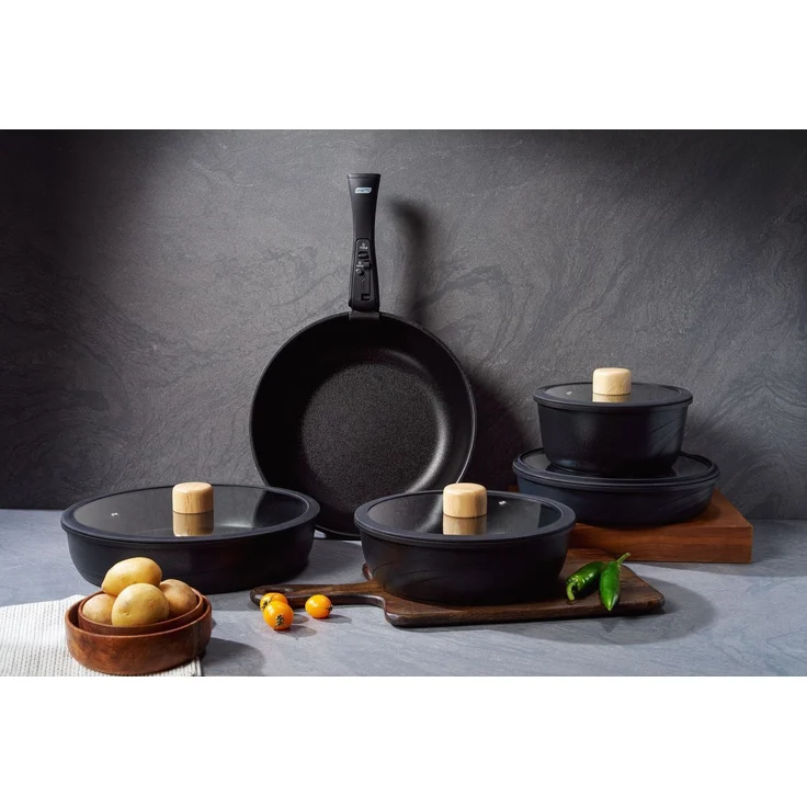 Hermia Concept 'Hona Xl - Black' Topfset (14-teilig), Schwarz, Ø 28 cm – Bild 1