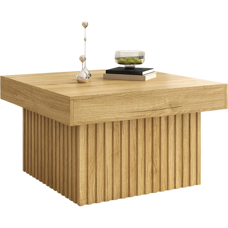 Merax Holz Couchtische Kaffee-Tisch, robust und vielseitig, ideal für Wohnzimmer, Esszimmer und Büro – 79x79x46 cm, Holzfarbe – Bild 10