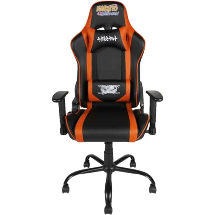 Konix Naruto Shippuden Premium-Gaming-Bürostuhl - Sitzneigung 150° - PVC-Leder - Lenden- und Nackenkissen - Naruto Hokage-Motiv – Bild 2