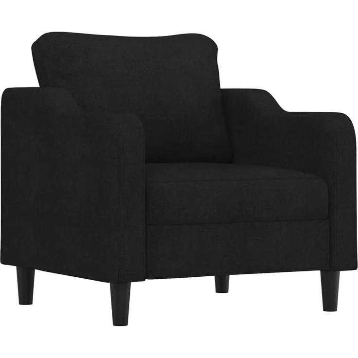 vidaXL Sessel mit Hocker Schwarz 60 cm Stoff 3201131 – Bild 3