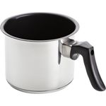 KARL KRÜGER Milchtopf mit Ausguss innen antihaftversiegelt 1 Liter Ø12cm Edelstahl