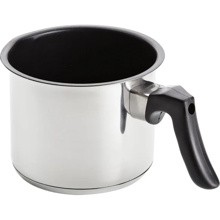 KARL KRÜGER Milchtopf mit Ausguss innen antihaftversiegelt 1 Liter Ø12cm Edelstahl