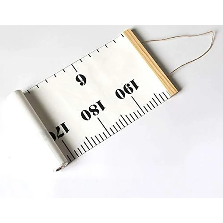 bestmall Messlatte für Kinder Wand Höhe Diagramm Leinwand Kinderzimmer Hängende Wachstumskarte Wachstumsmesser Messleiste 20x200 cm – Bild 6
