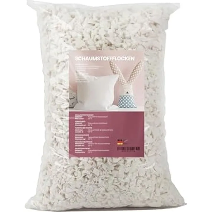Primaflor-Ideen in Textil Kissenfüllung Schaumstoffflocken, Füllmaterial für Kissen, Polster, Kuscheltiere & Puppen, waschbar