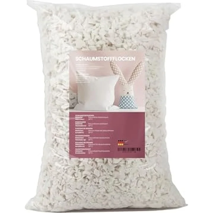 Primaflor-Ideen in Textil Kissenfüllung Schaumstoffflocken, Füllmaterial für Kissen, Polster, Kuscheltiere & Puppen, waschbar – Bild 1