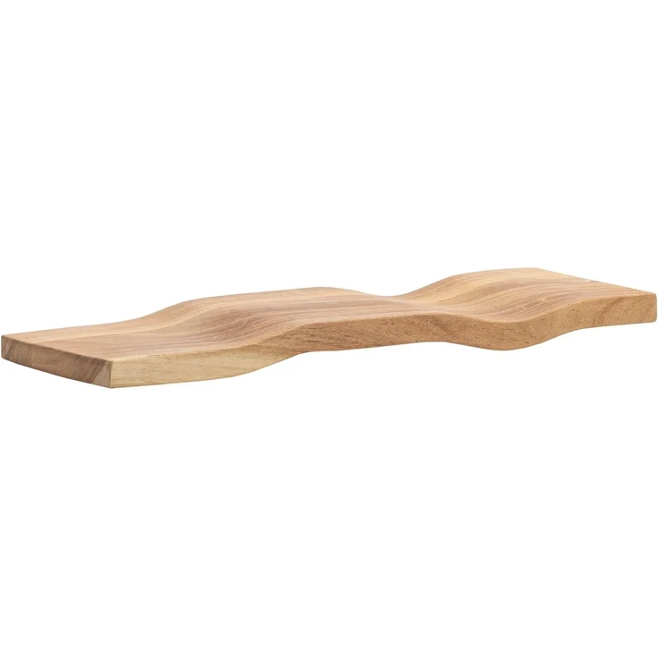 FINEBUY Wandregal FB74747 Wandregal Akazie Massivholz 40cm in moderner Wellenform, Elegantes Regalbrett mit geschwungener Form, Handgefertigt aus Akazienholz – Bild 6