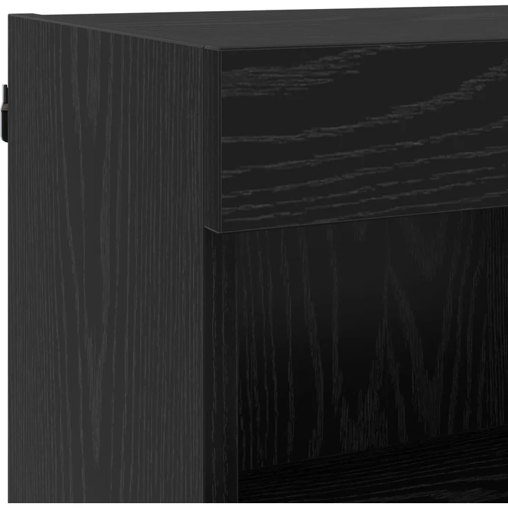 vidaXL TV-Wandmöbel mit LED 4 pcs Schwarz Eichen-Optik Holzwerkstoff 3402967 – Bild 10