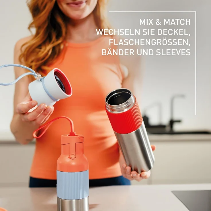 Emsa Isolierflasche beYou Twist, mit integriertem Sieb und Trageband, 100% dicht, spülmaschinengeeignet – Bild 7