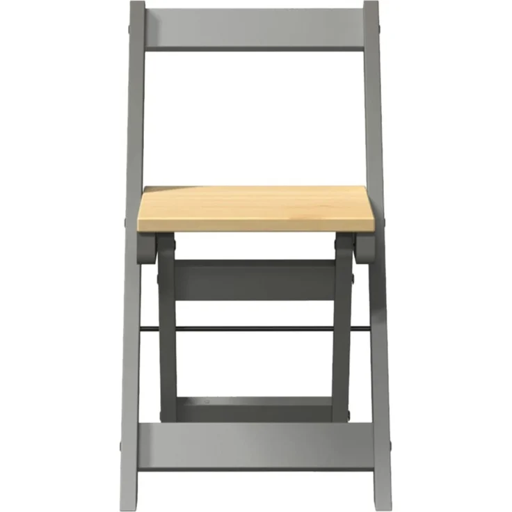 vidaXL Esszimmerstühle Klappbar 4 Stk. Corona Grau Massivholz Kiefer 4013438 – Bild 4