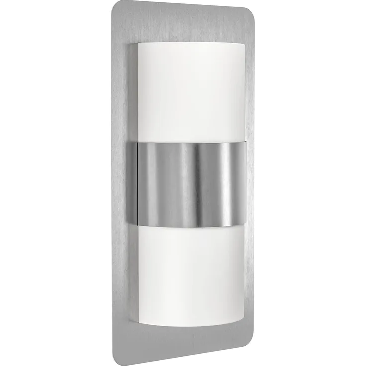 Eglo 98085 LED Outdoor Wandleuchte CISTIERNA edelstahl weiß E27 L:18cm H:35cm T:9cm IP44 dimmbar