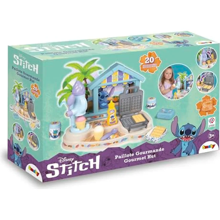 Smoby Stitch Beach Bar, Spielküche mit Eismaschine und Waffeleisen, inkl. Zubehör, bunt – Bild 7