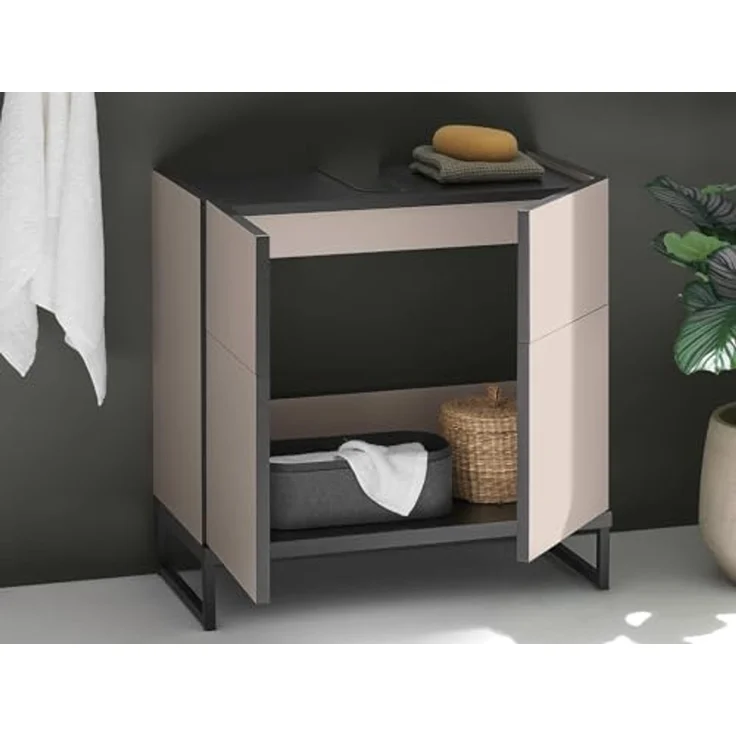 moebel-dich-auf Waschbeckenunterschrank VENEZIA (Badezimmer Unterschrank in kaschmir 60 cm breit) – Bild 6